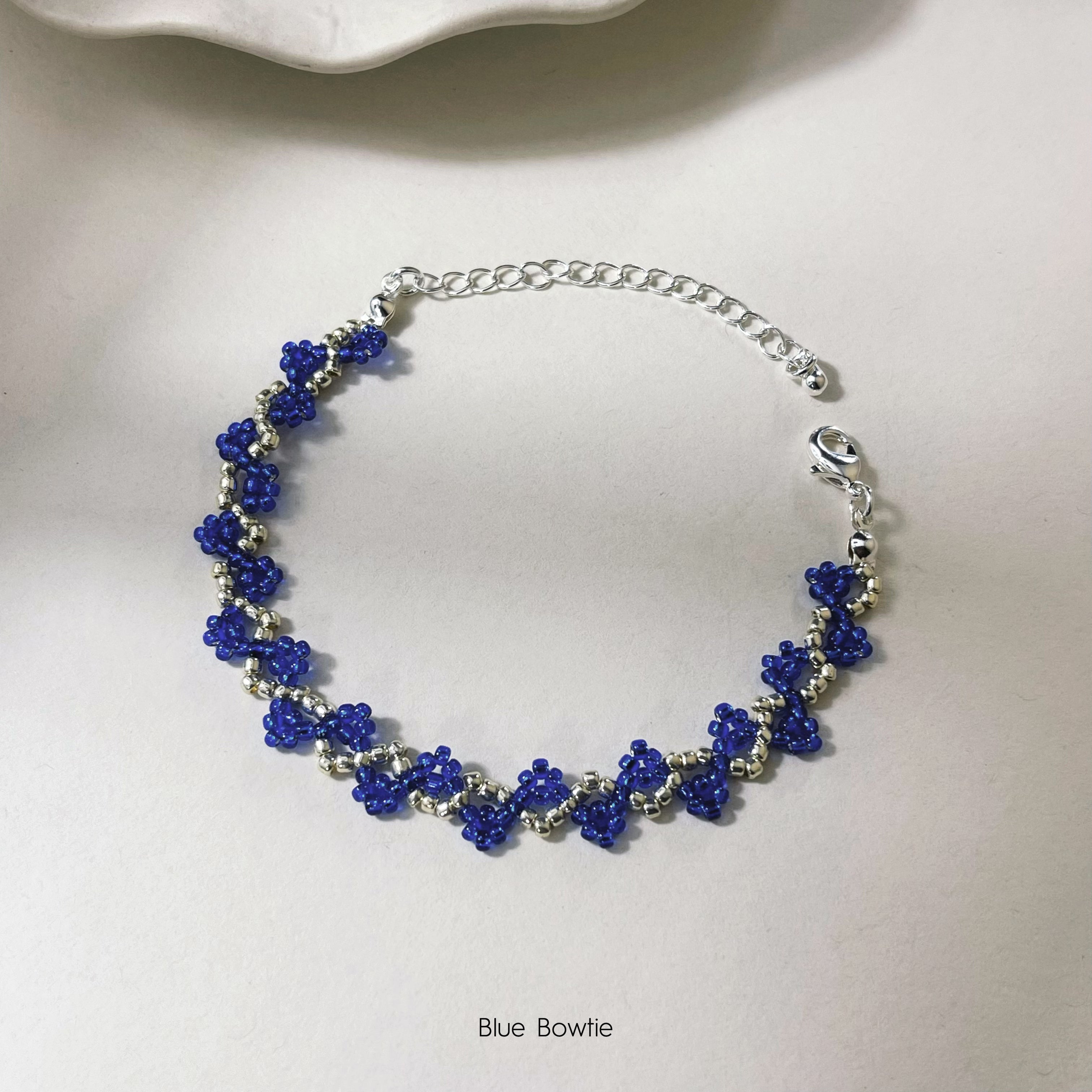 Blue Bowtie Bracelet Beading Kit