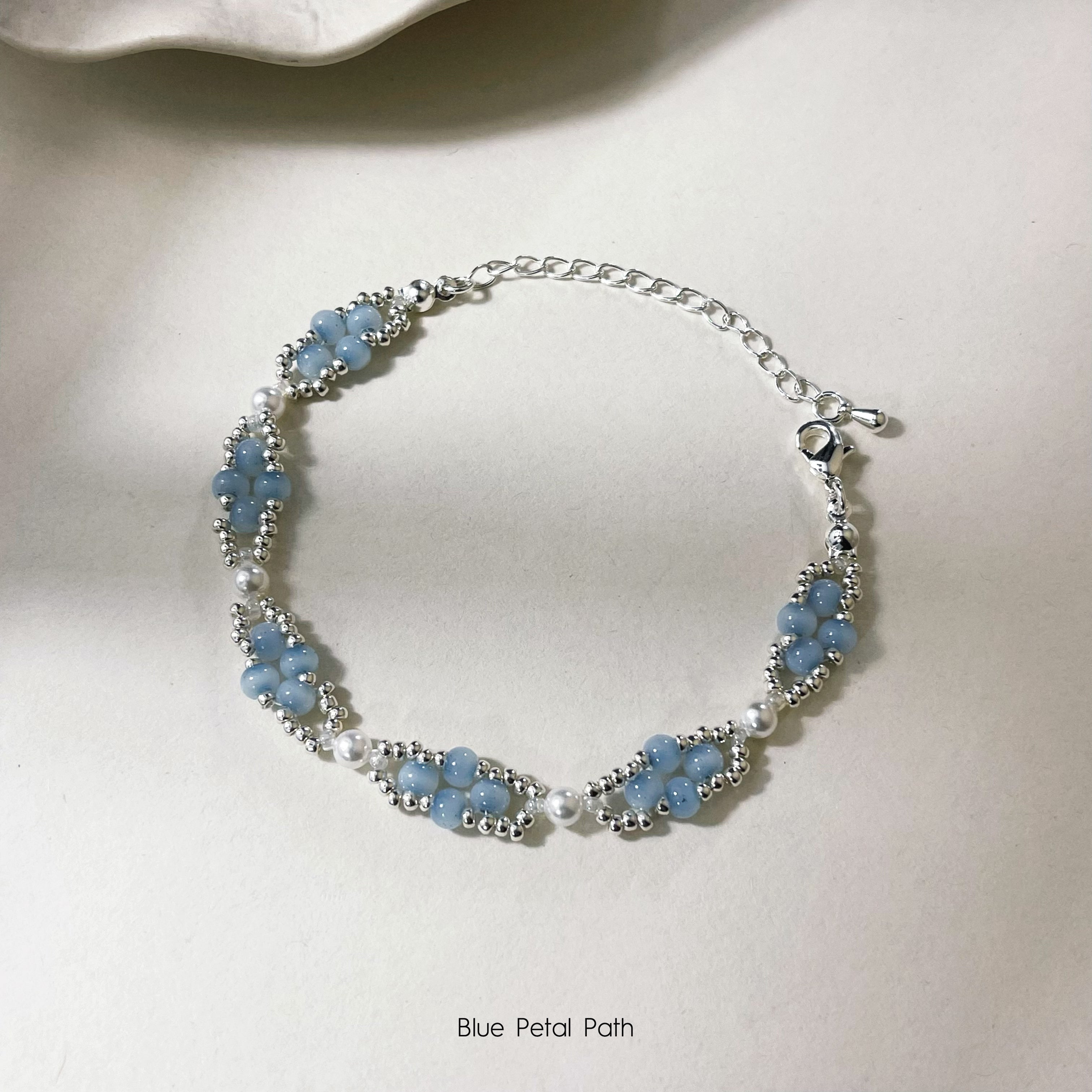 Blue Petal Path Bracelet Beading Kit