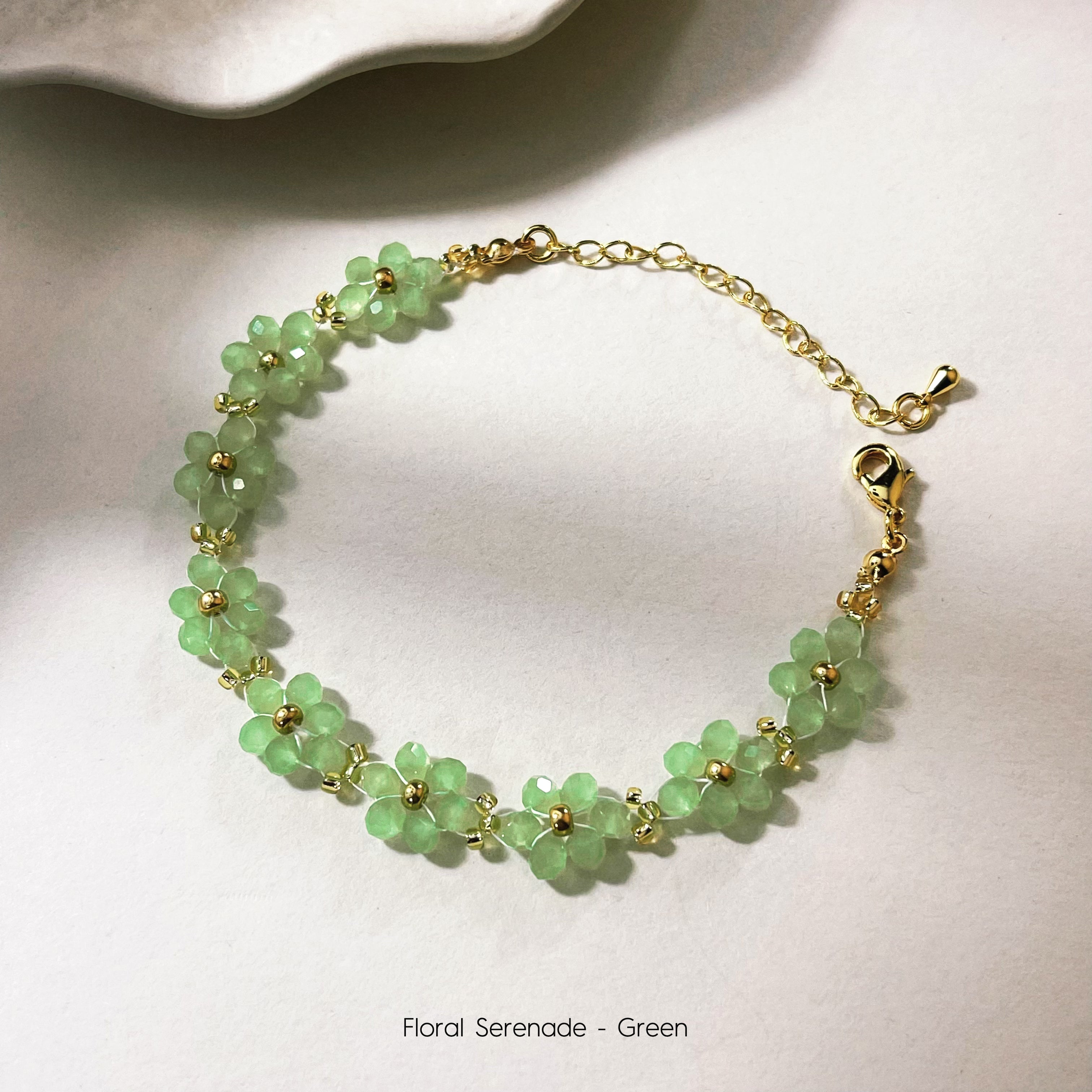 Floral Serenade Bracelet Beading Kit (Green)