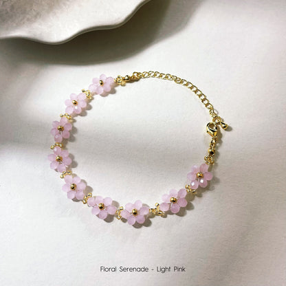 Floral Serenade Bracelet Beading Kit (Light Pink)