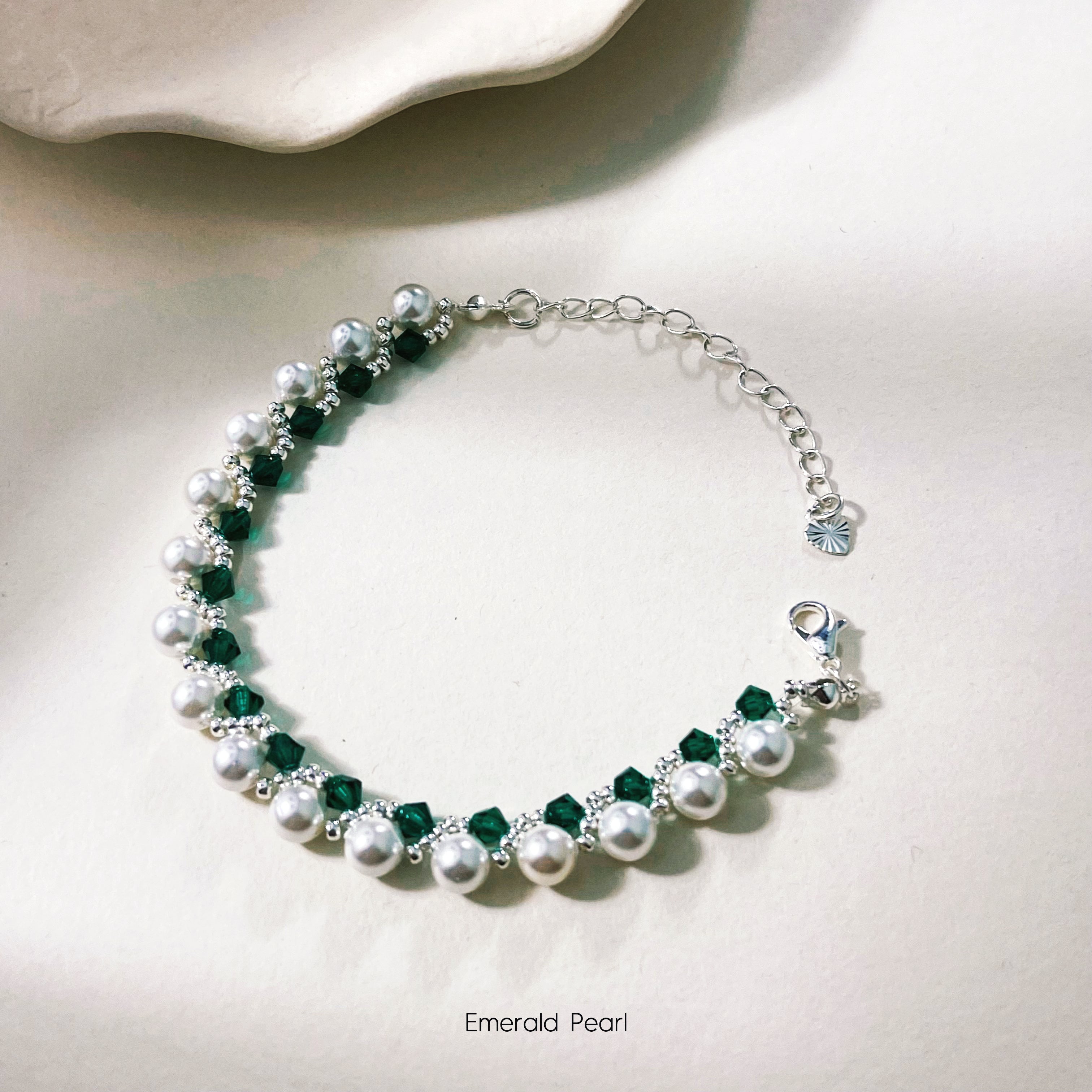 Emerald Pearl Bracelet Beading Kit